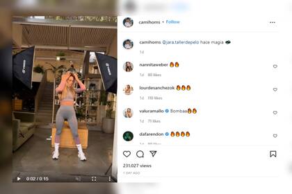 Camila Homs mostró su cambio de look (Foto Instagram @camihoms)