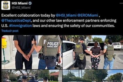 El HSI compartió imágenes de las detenciones llevadas a cabo el pasado domingo en Miami