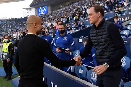 Guardiola y Tuchel, cuando la final todavía no había empezado.