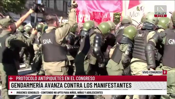 Incidentes entre Gendarmería y manifestantes