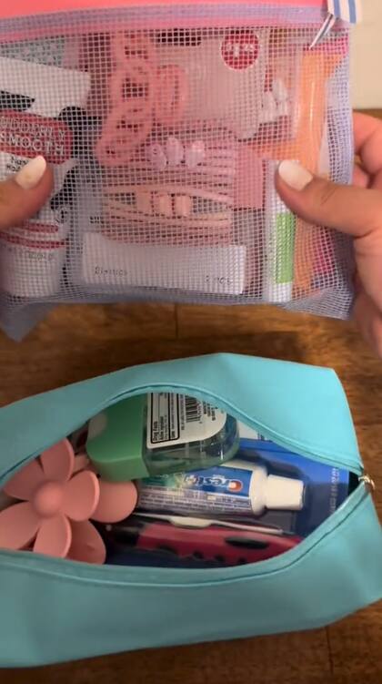 La mamá influencer completó dos paquetes con todos productos de higiene adquiridos en Dollar Tree