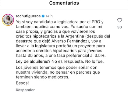 La respuesta de Rocío Figueroa a Ofelia Fernández