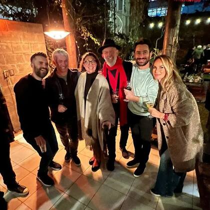 López y Rojas, juntos en el cumpleaños de Lalo Mir (Foto: Instagram @lalo.mirlo)