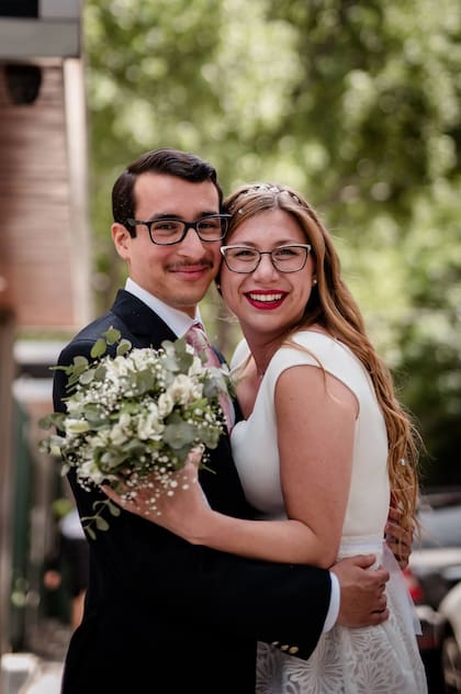 Lucía y Julián el día de su casamiento